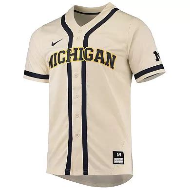 men's nike natural michigan wolverines replica baseball jersey|Men's Nike Natural Michigan Wolverines Replica Baseball Jersey .